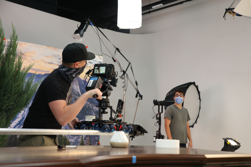 Corporate video production setup in Legion Films Sacramento
