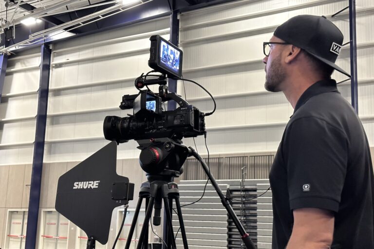 Recording a commercial video for a large company